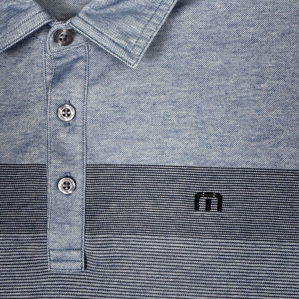 Travis Mathew Men's Polo Shirt Golf Large Short Sleeve Cotton Blend Blue - Picture 4 of 12